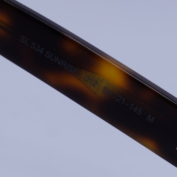 Saint Laurent SL534 SUNRISE 012 Sunglasses Havana Rectangle Frame, Brown Lenses - Picture 4 of 11